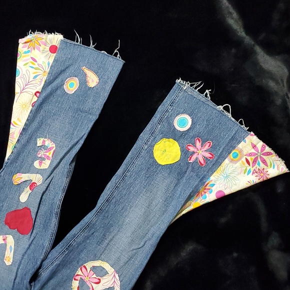 Peace Love flared retro jeans - Picture 2 of 8